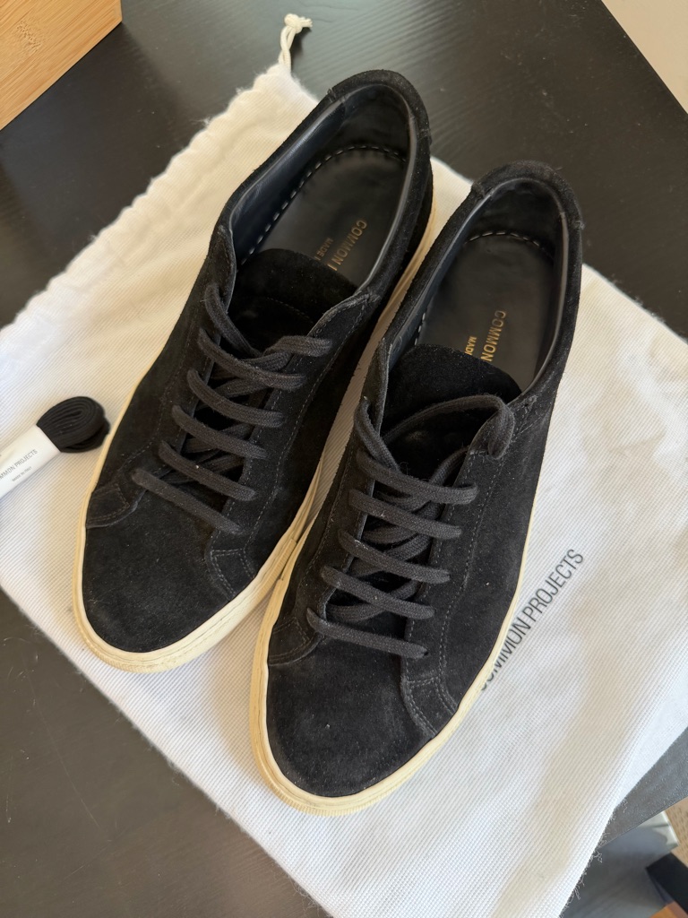 Common Projects Achilles Low Black Suede, Eu 40